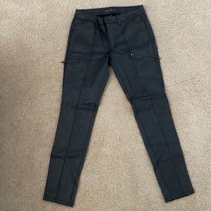 WHBM size 8 skinny charcoal cargo style jean